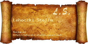 Lehoczki Stella névjegykártya