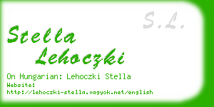 stella lehoczki business card